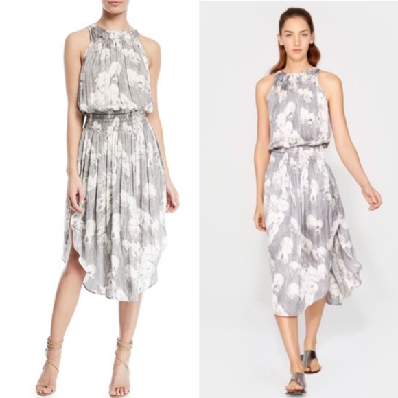 Halston Heritage Dresses & Skirts - NWT HALSTON Grey Floral Midi Dress